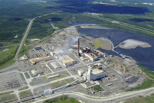 The Thompson nickel mine complex including the smelter and refinery. AirScapes 2010