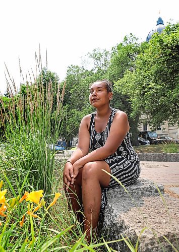 RUTH BONNEVILLE / WINNIPEG FREE PRESS

49.8 All&#x131;ya Leach

Portrait of Aaliyah Leach, leader and activist with the Sacred Fire Healer Village taken on the Legislative grounds.

Reporter: Ben Waldman 

July 13, 2021