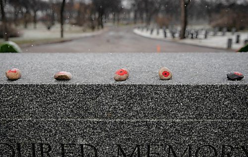 JESSICA LEE / WINNIPEG FREE PRESS

Poppies painted on rocks are photographed on November 10, 2021 at a memorial at the Field of Honour at Brookside Cemetery, honouring veterans.








