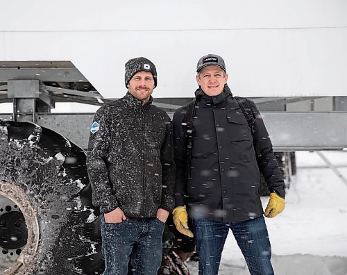 JESSICA LEE / WINNIPEG FREE PRESS

Tye Noble, who built the buggy (left) and CEO and President John Gunter are photographed infront of an electric Tundra Buggy on November 20, 2021 in Churchill, Manitoba.

Reporter: Sarah








