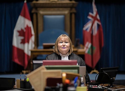 JESSICA LEE / WINNIPEG FREE PRESS

Head clerk Patricia Chaychuk poses for a photo in the Legislative Building on November 22, 2021. 

Reporter: Carol








