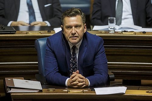 MIKE DEAL / WINNIPEG FREE PRESS

Doyle Piwniuk Conservative MLA for Arthur-Virden during question period in the Manitoba Legislative Assembly.

181003 - Wednesday, October 03, 2018.