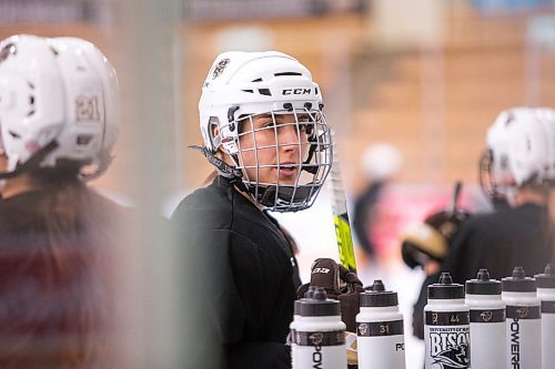 MIKAELA MACKENZIE / WINNIPEG FREE PRESS

Bisons player Brielle Dacquay-Neveux (2) at practice at the Wayne Fleming Arena in Winnipeg on Wednesday, Nov. 24, 2021. For Mike Sawatzky story.
Winnipeg Free Press 2021.