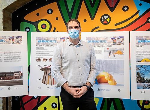 JESSICA LEE / WINNIPEG FREE PRESS

Warming Huts v.2022: An Arts + Architecture Competition on Ice presents its winning designs at the Forks Market on November 25, 2021. Warming Huts production coordinator Peter Hargraves poses for a portrait.

Reporter: Alan











