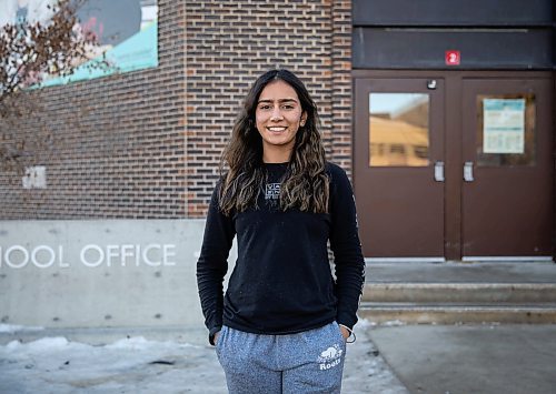 JESSICA LEE / WINNIPEG FREE PRESS

Jasmine Dhalla, a student organizer with the Seven Oaks Student Film Festival, poses for a portrait outside Maples Collegiate on November 29, 2021. 

Reporter: Maggie














