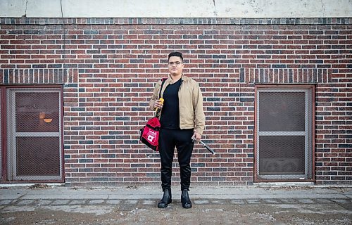 JESSICA LEE / WINNIPEG FREE PRESS

Raini Bowers began freelance building IKEA furniture, among other brands, to make ends meet during the pandemic. He is photographed on November 29, 2021 at his apartment holding tools that he brings in his red bag to his freelance builds. 

Reporter: Gabby














