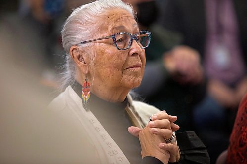 RUTH BONNEVILLE / WINNIPEG FREE PRESS

OCAL - Ind support

Elder Mae Louise Campbell, co-founder, Clan Mothers Healing Village, attends  announcement for provincial government funding support for at-risk Indigenous Women and Girls at the Legislative Building Tuesday. 

Also in attendance: Premier Heather Stefanson Families Minister Rochelle Squires
Sport, Culture and Heritage Minister Cathy Cox Elder Billie Schibler, Clan Mothers Elder&#x2019;s Council.

See Carol's story.

Dec14th,  2021

