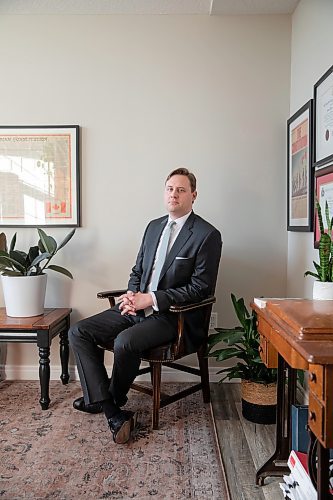 Portrait of Lawyer, Jeffery Hartman, inside his office on December 14, 2021
London, Ontario Canada 
Photographed by Lindsay Lauckner Gundlock for the Winnipeg Free Press 