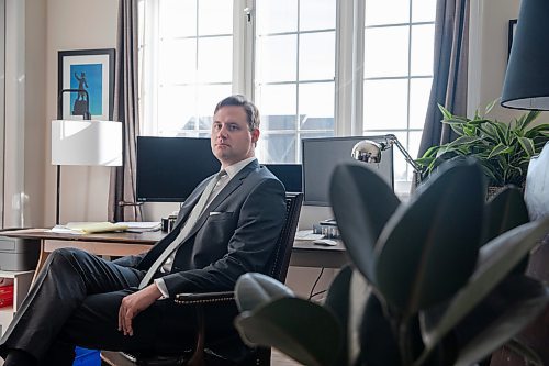 Portrait of Lawyer, Jeffery Hartman, inside his office on December 14, 2021
London, Ontario Canada 
Photographed by Lindsay Lauckner Gundlock for the Winnipeg Free Press 