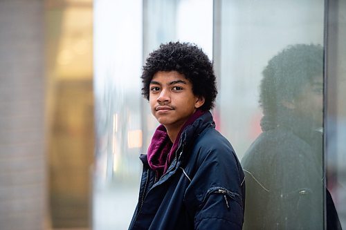 Mike Sudoma / Winnipeg Free Press
Kai Toney outside of Duckworth centre at the University of Winnipeg Wednesday
December 15, 2021 