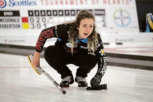 Brandon Sun Altona&#x2019;s Mackenzie Zacharias is competing in her third Manitoba Scotties Tournament of Hearts this week in Carberry. (Lucas Punkari/The Brandon Sun)