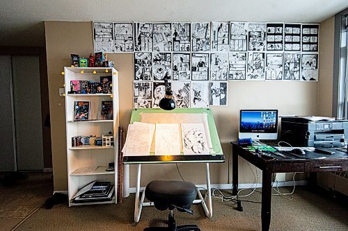 Mike Sudoma / Winnipeg Free Press
Comic Artist, Evan Quiring&#x2019;s art studio in his apartment, where he creates illustrations for his comic books, Murder City Devil, and Lucha Mystery as well as take on freelance illustrative work for album artwork and comic books.
December 19, 2021 