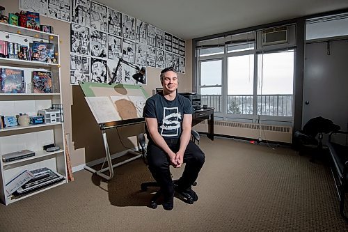 Mike Sudoma / Winnipeg Free Press
Comic Artist, Evan Quiring&#x2019;s in his home art studio where he creates illustrations for his comic books, Murder City Devil, and Lucha Mystery as well as freelance illustrative work for album artwork and other comic books.
December 19, 2021 