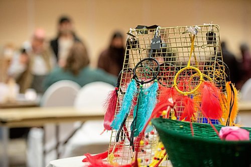 Mike Sudoma / Winnipeg Free Press
Dream Catchers made by Carey Sinclair, sit on display at the Indigenous Arts Market at Canad Inns Polo Park Sunday morning
December 19, 2021 