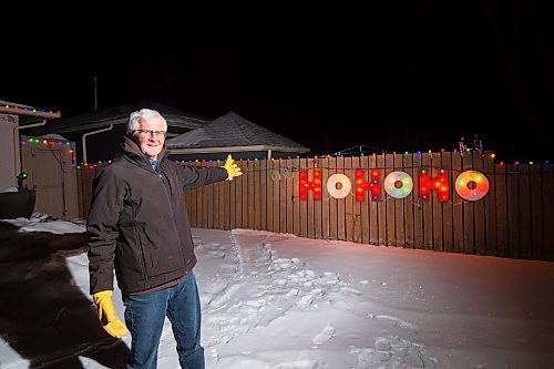 Mike Sudoma / Winnipeg Free Press
Sid Farmer shows off his &#x201c;Hohoho light display which are a contrast to his father Sid&#x2019;s infamous &#x201c;Humbug&#x201d; light display which shines bright from his former apartment&#x2019;s balcony which faces the Route 90 underpass near Polo Park
December 20, 2021 