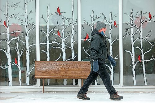 04012021
A pedestrian walks past a winter window mural in Souris on a blustery Tuesday. (Tim Smith/The Brandon Sun)