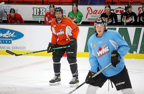 06012022
Charlie Elick of the Brandon Wheat Kings takes part in practice at Westoba Place on Thursday. (Tim Smith/The Brandon Sun)