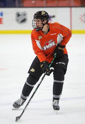 06012022
Charlie Elick of the Brandon Wheat Kings takes part in practice at Westoba Place on Thursday. (Tim Smith/The Brandon Sun)