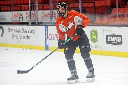 06012022
Charlie Elick of the Brandon Wheat Kings takes part in practice at Westoba Place on Thursday. (Tim Smith/The Brandon Sun)