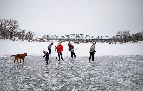 JESSICA LEE / WINNIPEG FREE PRESS

Families enjoy the ice on the Red River near Redwood Park on January 11, 2022.








