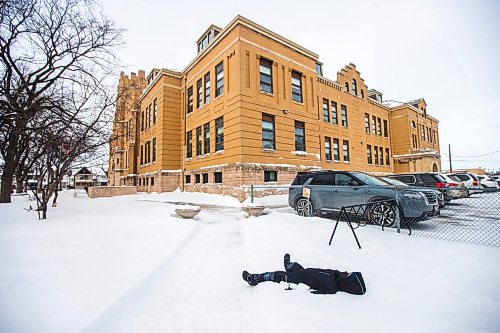 MIKAELA MACKENZIE / WINNIPEG FREE PRESS

Kenny Kennedy (nine) lays in the snow at Isaac Brock School in Winnipeg on Monday, Jan. 17, 2022. Kenny is currently learning from home, as he doesn't feel safe in the classroom, and would like a school-based remote option (to continue his Ojibwe language program, stay connected to friends, and have the opportunity to go back to in-classroom learning later in the school year). For --- story.
Winnipeg Free Press 2022.