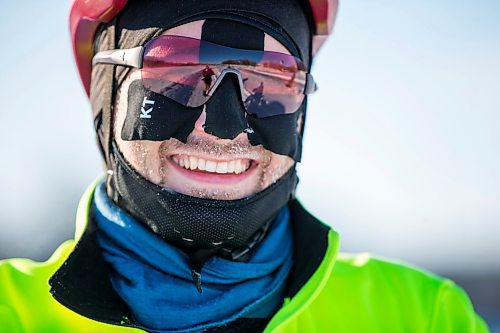 MIKAELA MACKENZIE / WINNIPEG FREE PRESS

Daniel Perry, who recently finished a 160 mile winter endurance cycling race, rides his bike in Winnipeg on Wednesday, Jan. 19, 2022. For Ben Waldman story.
Winnipeg Free Press 2022.