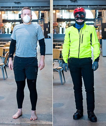 MIKAELA MACKENZIE / WINNIPEG FREE PRESS



Daniel Perry, who recently finished a 160 mile winter endurance cycling race, poses for a portrait all layered up in Winnipeg on Wednesday, Jan. 19, 2022. For Ben Waldman story.

Winnipeg Free Press 2022.