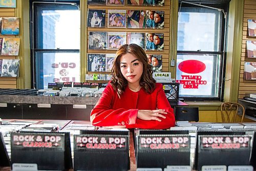 MIKAELA MACKENZIE / WINNIPEG FREE PRESS

Jovelle Balani, who just released her debut single &#x201c;Ode to a Lover,&quot; poses for a portrait at Into the Music in Winnipeg on Friday, Jan. 28, 2022.  For Janine LeGal story.
Winnipeg Free Press 2022.