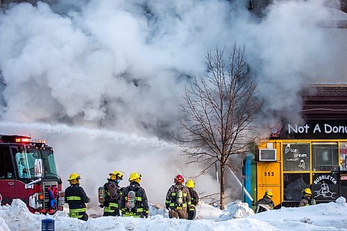 MIKAELA MACKENZIE / WINNIPEG FREE PRESS

Firefighters battle a fire at Portage Avenue and Langside Street in Winnipeg on Wednesday, Feb. 2, 2022. Standup.
Winnipeg Free Press 2022.