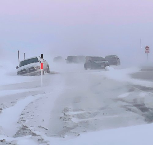 Murray Hawse photo

Murray Hawse took this photo while stranded in his car for 13 hours during whiteout conditions on the Trans-Canada Highway west of Winnipeg Tuesday, February 1, 2022.

Winnipeg Free Press