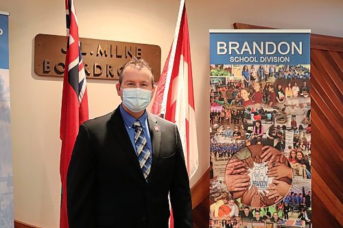 Education Minister Wayne Ewasko poses for a photo at Brandon School Division headquarters on Friday afternoon, shortly after the Lac Du Bonnet MLA unveiled provincial funding for the 2022-23 school year. The province is setting aside $56.7 million for BSD schools specifically. (Kyle Darbyson/The Brandon Sun)