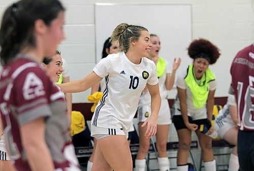 Brandon University Bobcats Kylie Van De Woestyne scored twice in the last two minutes to beat the Assiniboine Community College Cougars 4-3 in their Manitoba Colleges Athletic Conference women's futsal game at ACC on Sunday. (Thomas Friesen/The Brandon Sun)