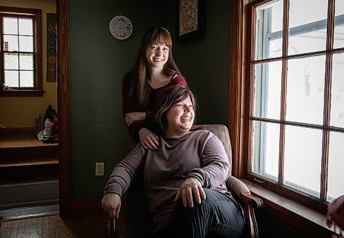 JESSICA LEE / WINNIPEG FREE PRESS

Char Thompson (right) and her daughter Liv Thompson pose for a photo at their house on February 9, 2022. They are attendees of All in Family Peer Support workshops, a mental health resource started by Charlotte Sytnyk and Kirsten Drybrough.

Reporter: Sabrina






