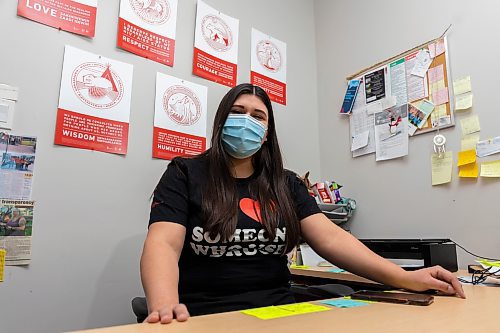 Brandon Harm Reduction network co-ordinator Solange Machado holds a Naloxone Kit in her office Wednesday at the BNRB. (Chelsea Kemp/The Brandon Sun)