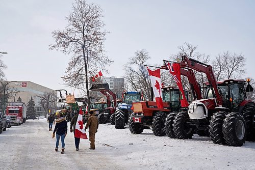 David Lipnowski / Winnipeg Free Press

Protesters attend the downtown freedom rally Saturday February 12, 2022 in downtown Winnipeg.