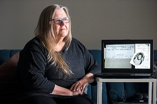 MIKAELA MACKENZIE / WINNIPEG FREE PRESS

Dr. Anne Lindsay, who does archival research in support of locating burial sites of missing Indigenous patients who never returned from Manitoba Tuberculosis Hospitals, poses for a portrait in her home in Winnipeg on Tuesday, Feb. 15, 2022. For Cody Sellar story.
Winnipeg Free Press 2022.