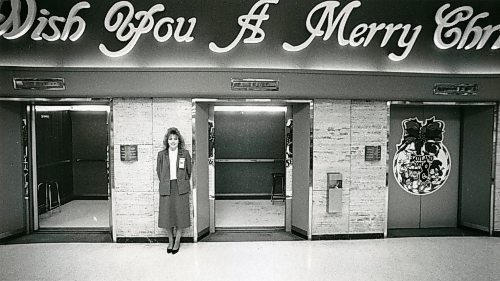 JAMES HAGGARTY / WINNIPEG FREE PRESS



Eaton's elevator operator Kim Morrison

1985