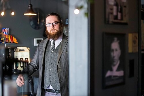 MIKAELA MACKENZIE / WINNIPEG FREE PRESS

Willows Christopher, co-owner of Shrugging Doctor Beverage Company, poses for a portrait in their tasting room in Winnipeg on Wednesday, Feb. 16, 2022. Shrugging Doctor is in major debt due to the pandemic, and Willows has personally financed the company.  For Gabby story.
Winnipeg Free Press 2022.