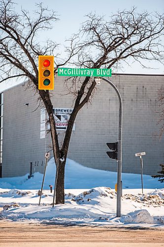 MIKAELA MACKENZIE / WINNIPEG FREE PRESS

A light standard on the southwest corner of McGillivray Boulevard and Irene Street in Winnipeg on Thursday, Feb. 17, 2022. For Ryan Thorpe story.
Winnipeg Free Press 2022.