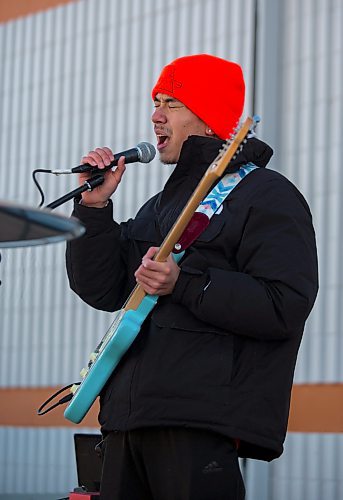 Musician Kobe Lim performs during Winter Fest at the Sportsplex Saturday. (Chelsea Kemp/The Brandon Sun)
