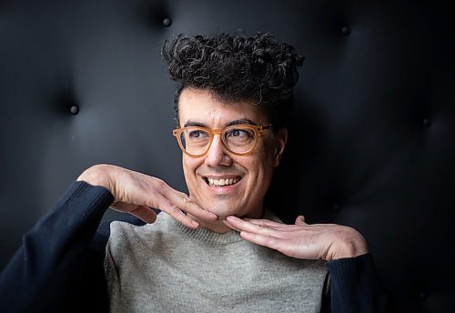 JESSICA LEE / WINNIPEG FREE PRESS

Filmmaker Damien Ferland poses for a portrait on March 8, 2022 at a cafe in the Exchange District.

Reporter: Randall


