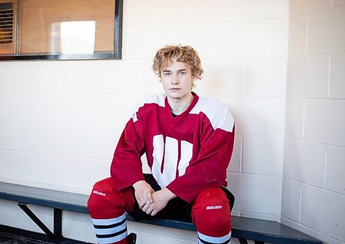 JESSICA LEE / WINNIPEG FREE PRESS

Westwood forward Tristen Arnason poses for a photograph at Keith Bodley Arena following a practice on March 9, 2022.

Reporter: Mike S.

