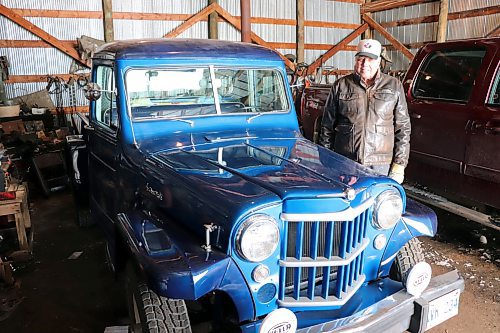 Camile Gofflot poses for a photo next to his 1958 Willys Jeep Truck on Wednesday morning in the Municipality of Grassland. Gofflot told the Sun that he's been dreaming of owning this classic vehicle since he was 12 years old. (Kyle Darbyson/The Brandon Sun)