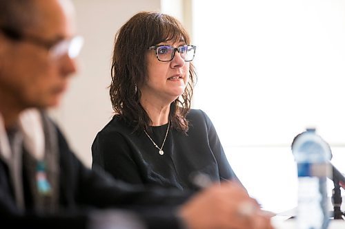 MIKAELA MACKENZIE / WINNIPEG FREE PRESS

Shanlee Scott, executive director of Ndinawemaaganag Endaawaad, speaks at the State of Equity in Education report launch in Winnipeg on Wednesday, March 16, 2022. For Maggie story.
Winnipeg Free Press 2022.