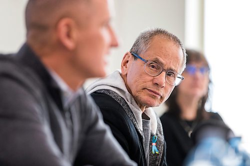 MIKAELA MACKENZIE / WINNIPEG FREE PRESS

Damon Johnston, president of the Aboriginal Council of Winnipeg, speaks at the State of Equity in Education report launch in Winnipeg on Wednesday, March 16, 2022. For Maggie story.
Winnipeg Free Press 2022.