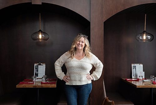 JESSICA LEE / WINNIPEG FREE PRESS

Sandra Romani, co-owner of Little Nana&#x2019;s Italian Kitchen, poses for a photo at her restaurant on March 15, 2022.

Reporter: Dave

