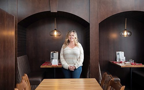 JESSICA LEE / WINNIPEG FREE PRESS

Sandra Romani, co-owner of Little Nana&#x2019;s Italian Kitchen, poses for a photo at her restaurant on March 15, 2022.

Reporter: Dave


