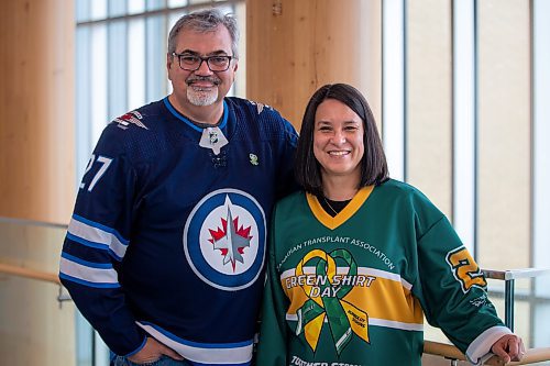 JAMIN HELLER / WINNIPEG FREE PRESS

Toby and Bernadine Boulet, parents of Logan, one of 16 members of the Humboldt Broncos junior hockey team that died following the April 8, 2018 collision between their team bus and a semi-trailer near Armley, Sask., pose near their home in Lethbridge, Alberta.
The family donated six of Logan's organs and sparked a surge of donations across the country now known as the Logan Boulet Effect.

