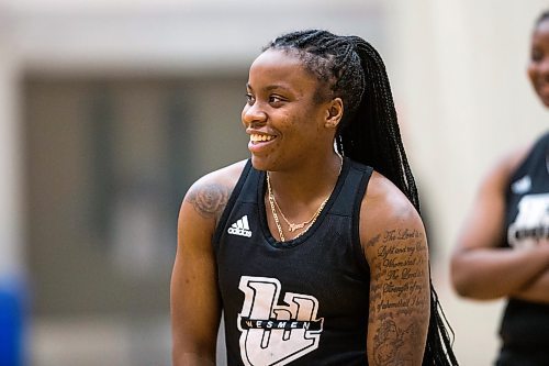 MIKAELA MACKENZIE / WINNIPEG FREE PRESS

Kyanna Gile at Wesmen basketball practice at the Duckworth Centre in Winnipeg on Wednesday, March 23, 2022.  For Mike Sawatzky story.
Winnipeg Free Press 2022.