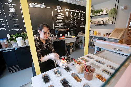 JOHN WOODS / WINNIPEG FREE PRESS
Siuleen Leibl, owner of Milksmith, who sells ice cream on Corydon is photographed Thursday, April 30, 2020. Leibl&#x2019;s eatery is a seasonal business and is taking measures to stay open this summer despite the COVID challenges.

Reporter: ?